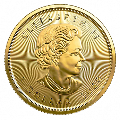 Канадский кленовый лист 1/20 унции (Gold Maple Leaf)