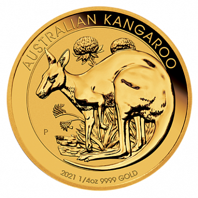 Золотая инвестиционная монета Наггет Кенгуру 1/4 унции (Nugget Kangaroo)