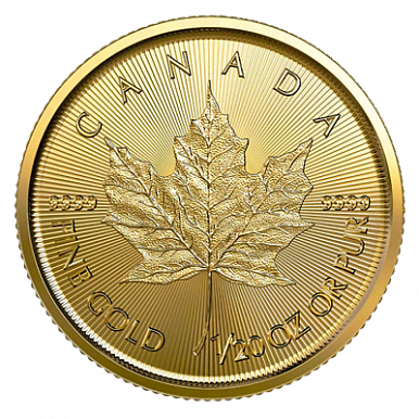 Канадский кленовый лист 1/20 унции (Gold Maple Leaf)
